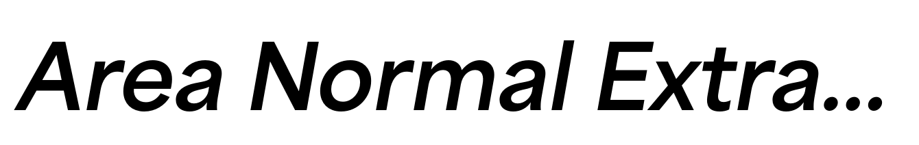 Area Normal Extrabold Italic